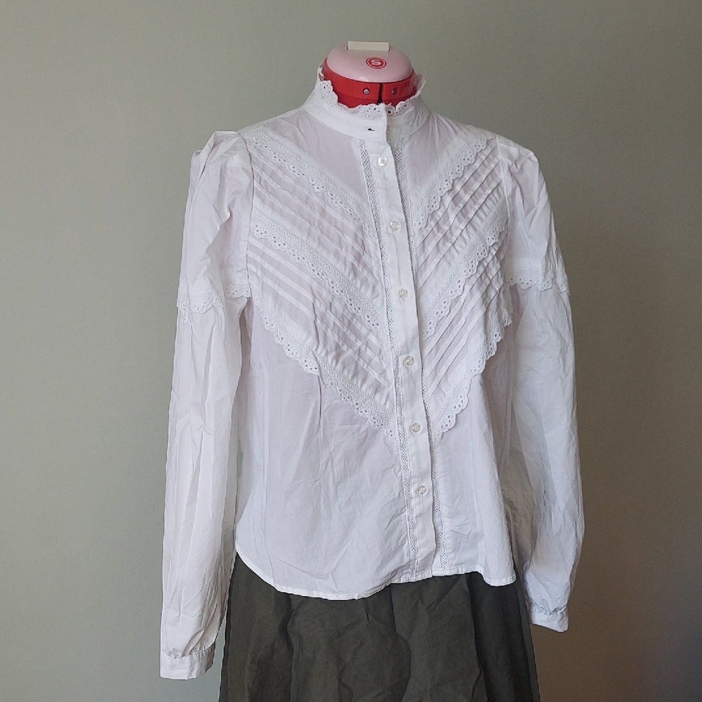 Victorian Inspired White Blouse